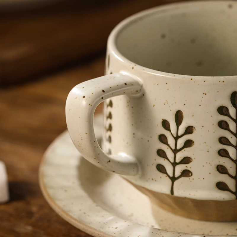 Retro Ceramic Cup Coarse Potte - Coffee Tea And Sugar Set 评论和价格
