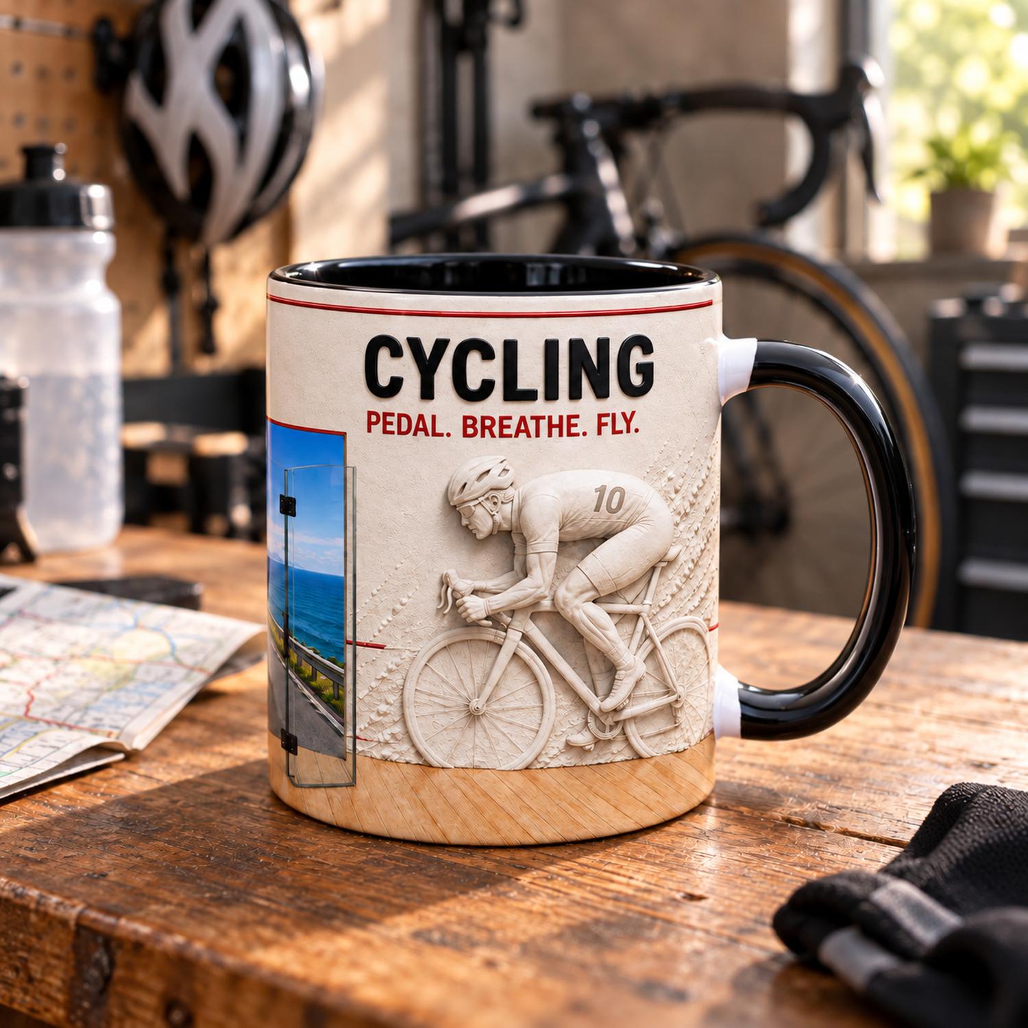 Custom Cycling Coffee Mug 11oz - Coffee Tea Name 评论和价格