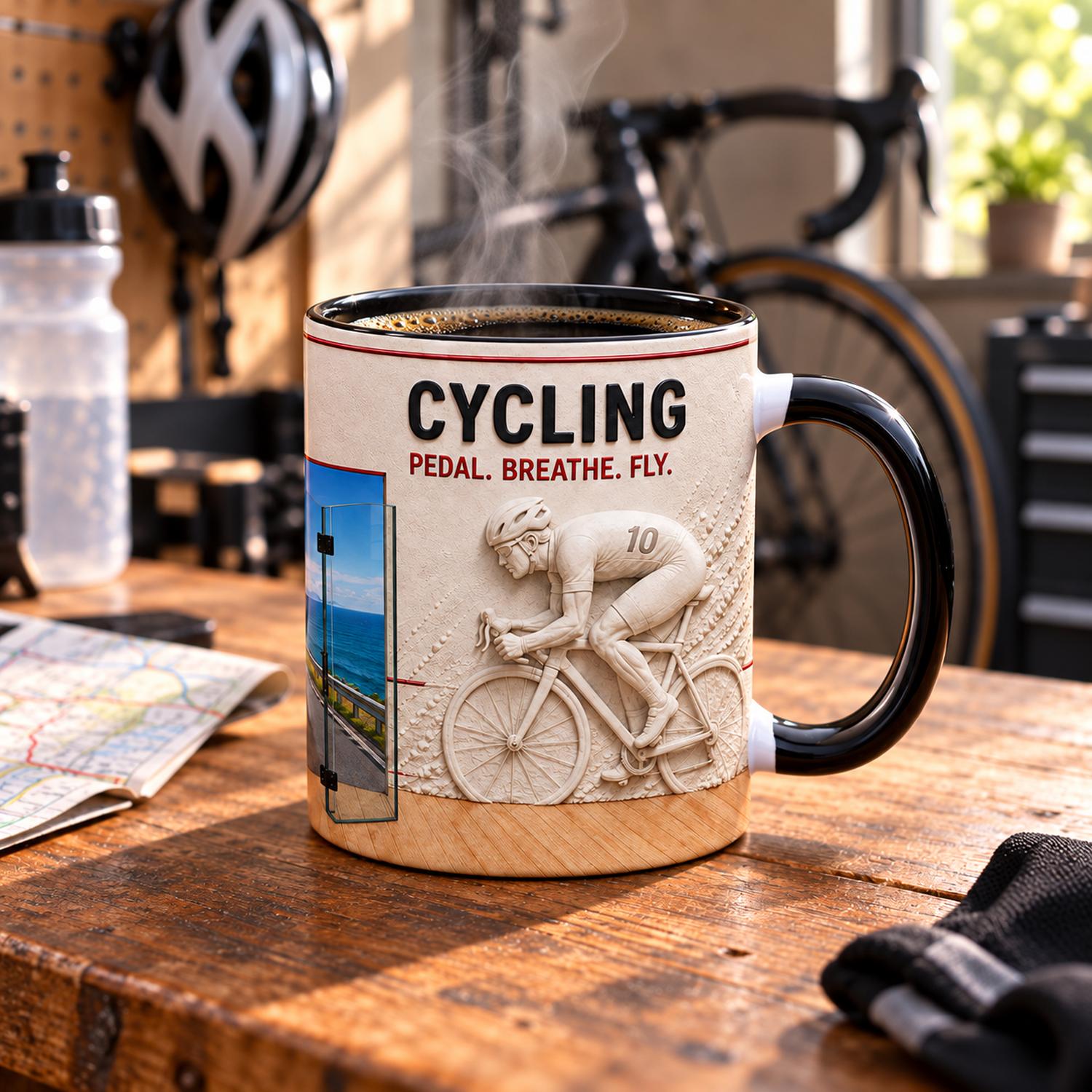 Custom Cycling Coffee Mug 11oz - Coffee Tea Name 评论和价格