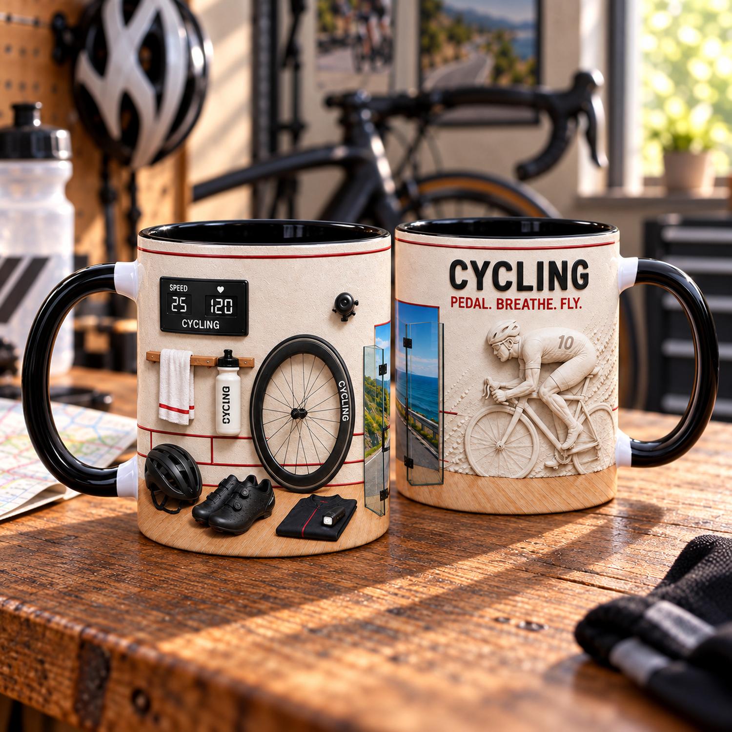 Custom Cycling Coffee Mug 11oz - Coffee Tea Name 评论和价格