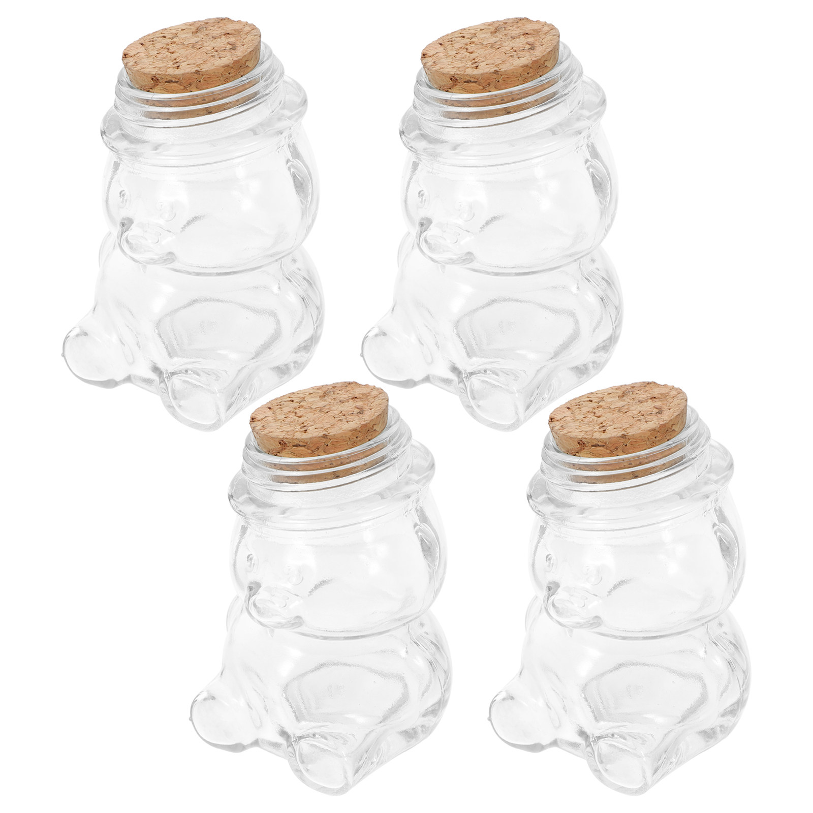 4Pcs Transparent Glass Candy J - Coffee Tea Sugar 评论和价格