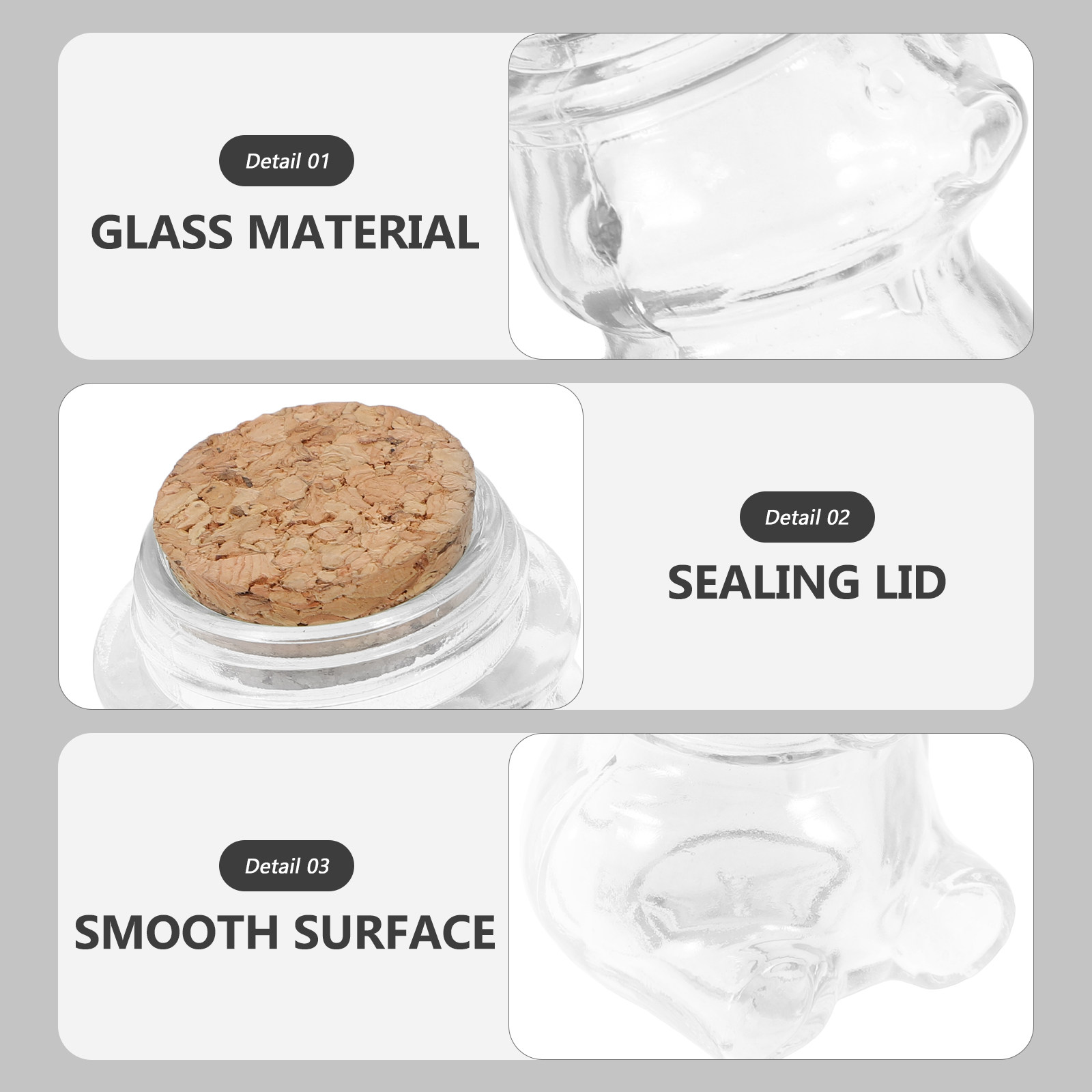 4Pcs Transparent Glass Candy J - Coffee Tea Sugar 评论和价格