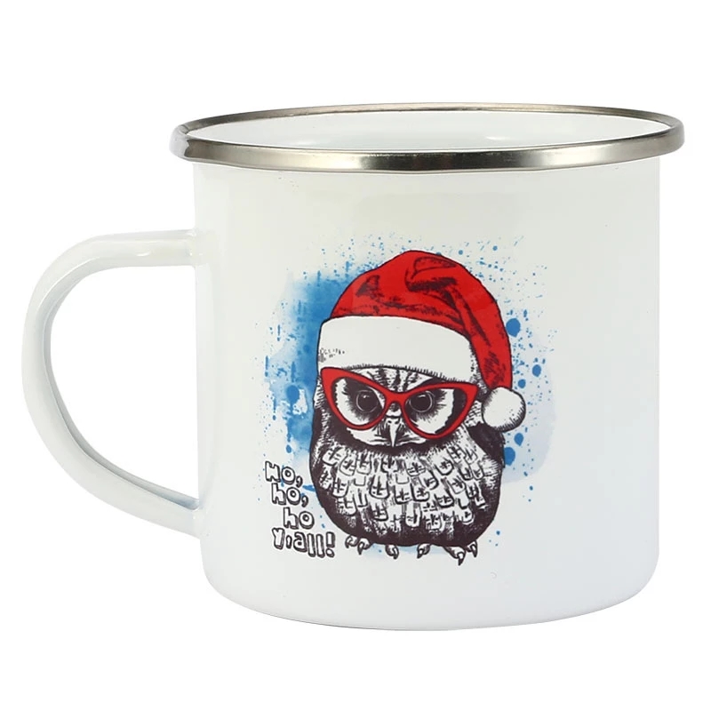 350ML Enamel Coffee Mug DIY LO - Coffee Tea Name 评论和价格