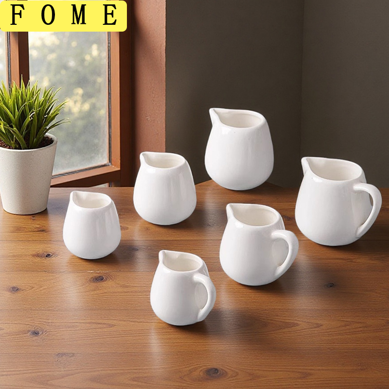 FOME Mini Ceramic Milk Jug Wit - Barista Milk Jug 评论和价格